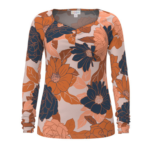 Blouse Fleurie LuLaRoe Taille XL - Neuf Avec étiquettes, Motif Floral, Coupe Régulière