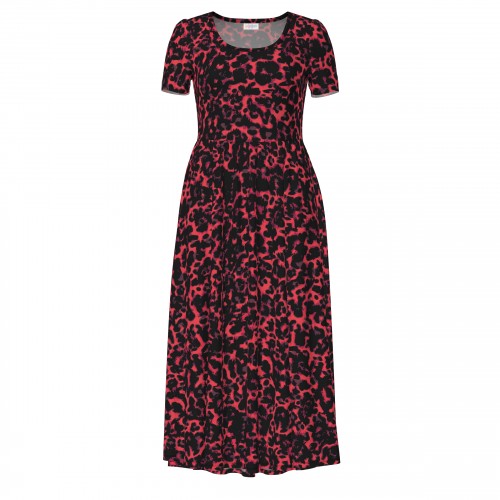 red dress midi uk Chi Chi Bardot Split Detail Bodycon Midi Dress in Red, Size 6